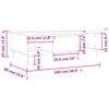 Grauer Couchtisch Chirachita 104x60x35cm (Holz)
