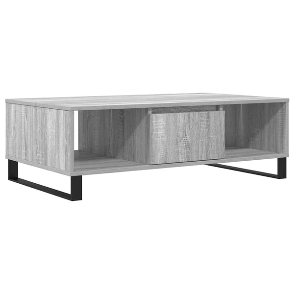Grauer Couchtisch Finu 104x60x35cm (Holz)