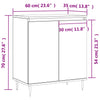 Betongraues Sideboard Lachita 60x35x70cm (Holz)