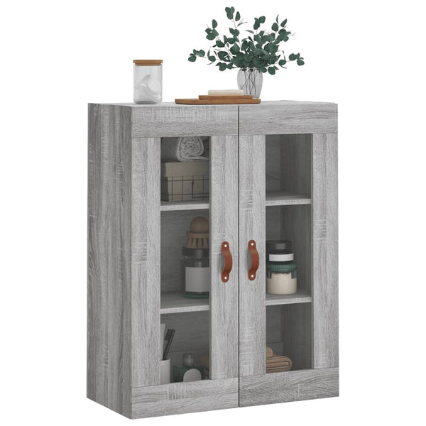 Grauer Wandschrank Silviana 69,5x34x90cm (Sonoma)