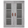 Grauer Wandschrank Silviana 69,5x34x90cm (Sonoma)