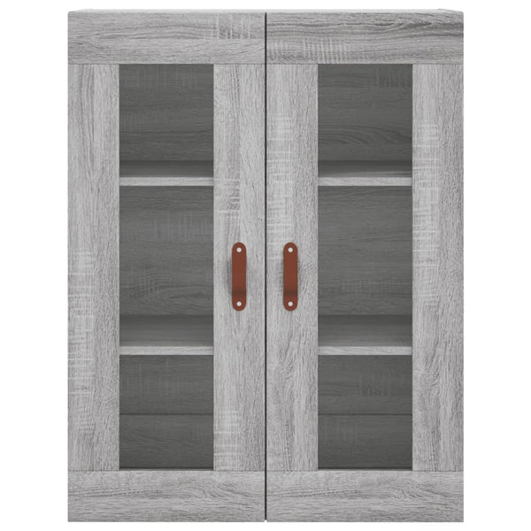 Grauer Wandschrank Silviana 69,5x34x90cm (Sonoma)