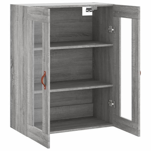 Grauer Wandschrank Silviana 69,5x34x90cm (Sonoma)