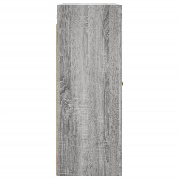 Grauer Wandschrank Silviana 69,5x34x90cm (Sonoma)