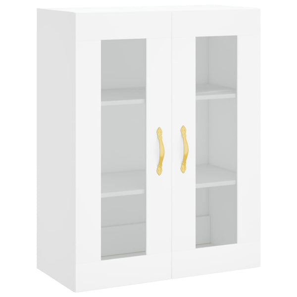 Weißer wandmontierter Schrank Onutiu 69,5x34x90cm