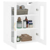 Weißer wandmontierter Schrank Onutiu 69,5x34x90cm