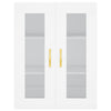 Weißer wandmontierter Schrank Onutiu 69,5x34x90cm