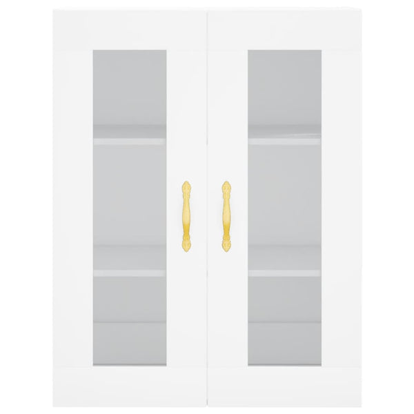 Weißer wandmontierter Schrank Onutiu 69,5x34x90cm