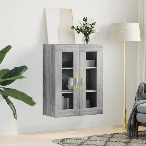 Grauer Wandschrank Onutiu 69,5x34x90cm (Sonoma)