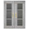 Grauer Wandschrank Onutiu 69,5x34x90cm (Sonoma)