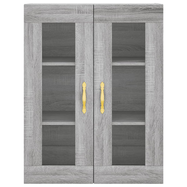 Grauer Wandschrank Onutiu 69,5x34x90cm (Sonoma)