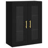 Schwarzer Wandschrank Stefia 69,5x34x90cm