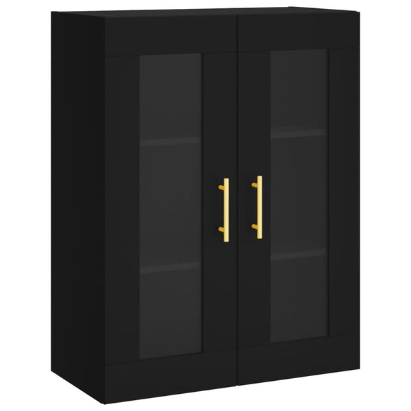 Schwarzer Wandschrank Stefia 69,5x34x90cm