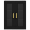 Schwarzer Wandschrank Stefia 69,5x34x90cm