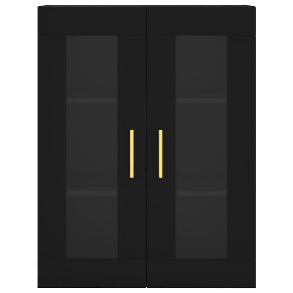 Schwarzer Wandschrank Stefia 69,5x34x90cm