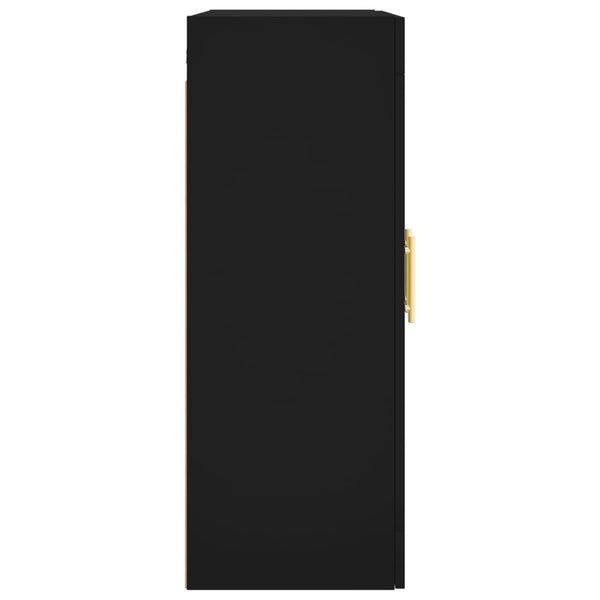 Schwarzer Wandschrank Stefia 69,5x34x90cm