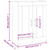 Wildeiche Wandhängeschrank Stefia 69,5x34x90cm