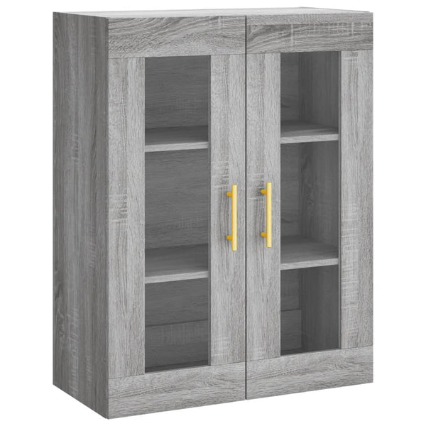 Grauer wandmontierter Schrank Stefia 69,5x34x90cm (Sonoma)