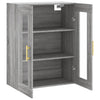 Grauer wandmontierter Schrank Stefia 69,5x34x90cm (Sonoma)