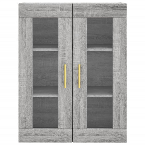 Grauer wandmontierter Schrank Stefia 69,5x34x90cm (Sonoma)