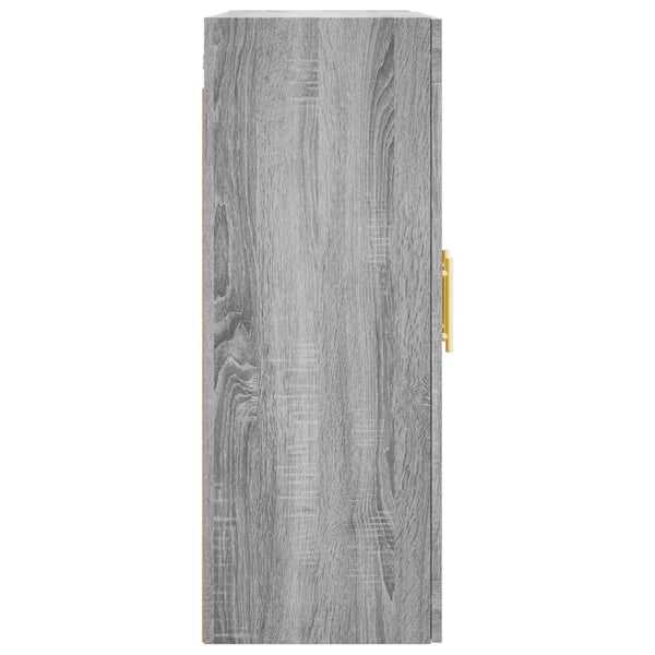 Grauer wandmontierter Schrank Stefia 69,5x34x90cm (Sonoma)