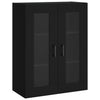 Schwarzer Wandregal Leliana 69,5x34x90cm