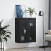 Schwarzer Wandregal Leliana 69,5x34x90cm