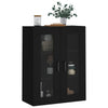 Schwarzer Wandregal Leliana 69,5x34x90cm