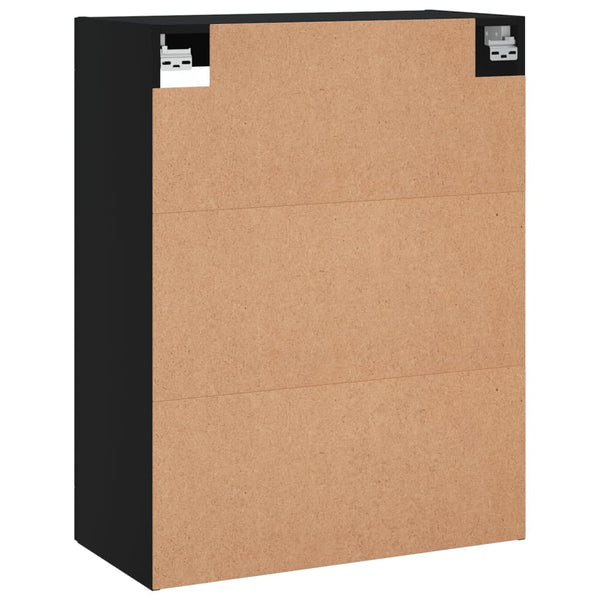 Schwarzer Wandregal Leliana 69,5x34x90cm