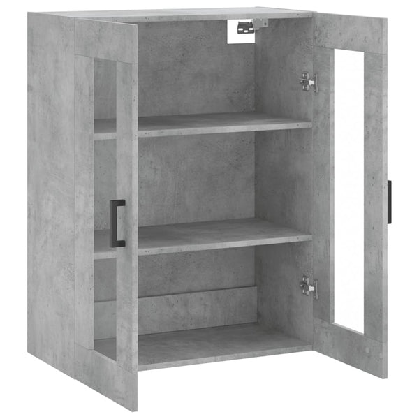 Betongrauer wandmontierter Schrank Leliana 69,5x34x90cm