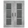 Betongrauer wandmontierter Schrank Leliana 69,5x34x90cm