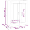 Weißer wandmontierbarer Schrank Tamuita 69,5x34x90cm