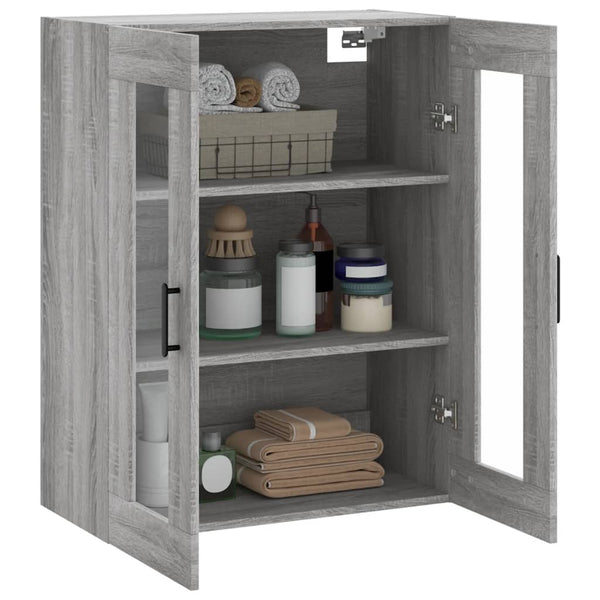Grauer Wandschrank Tamuita 69,5x34x90cm (Sonoma)