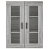 Grauer Wandschrank Tamuita 69,5x34x90cm (Sonoma)