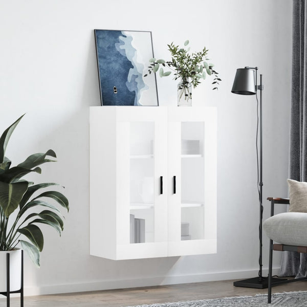 Weißer wandmontierter Schrank Vladina 69,5x34x90cm