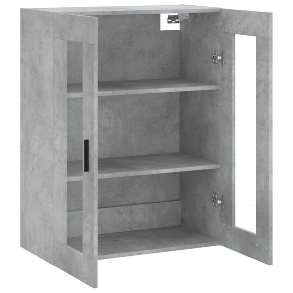 Betongrauer wandmontierter Schrank Vladina 69,5x34x90cm