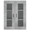 Betongrauer wandmontierter Schrank Vladina 69,5x34x90cm