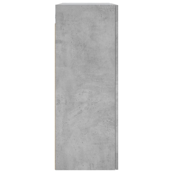Betongrauer wandmontierter Schrank Vladina 69,5x34x90cm