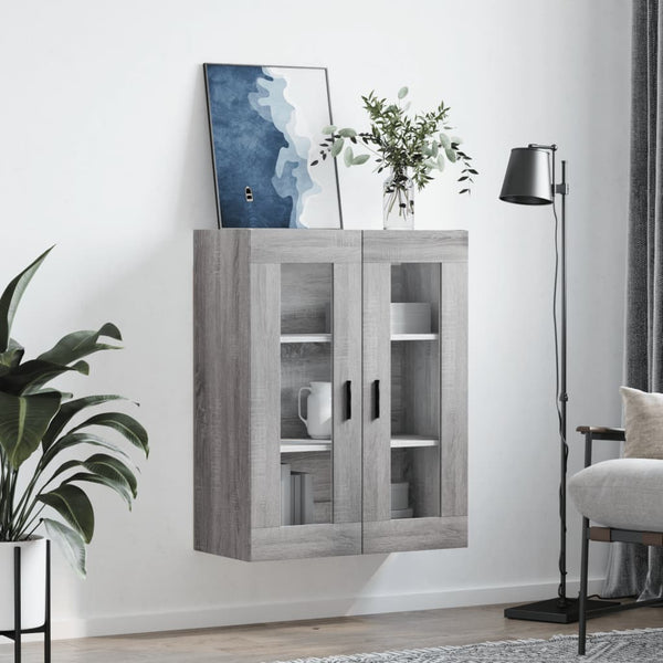 Wandhängeschrank Vladina 69,5x34x90cm (Sonoma) in Grau