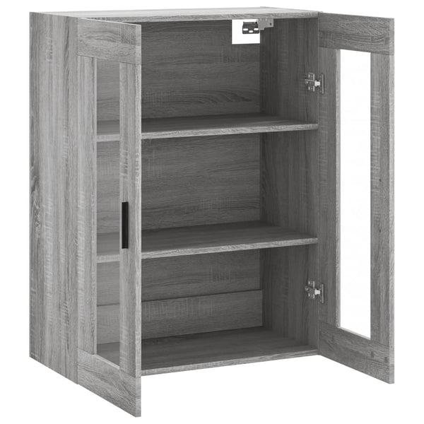 Wandhängeschrank Vladina 69,5x34x90cm (Sonoma) in Grau