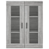 Wandhängeschrank Vladina 69,5x34x90cm (Sonoma) in Grau