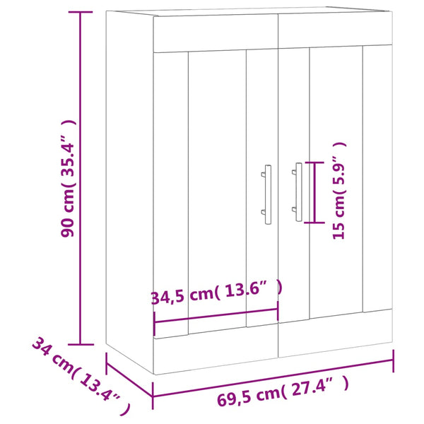 Weißer Wandschrank Jaxon 69,5x34x90cm