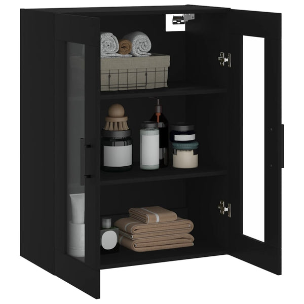Schwarzer wandmontierter Schrank Jaxon 69,5x34x90cm