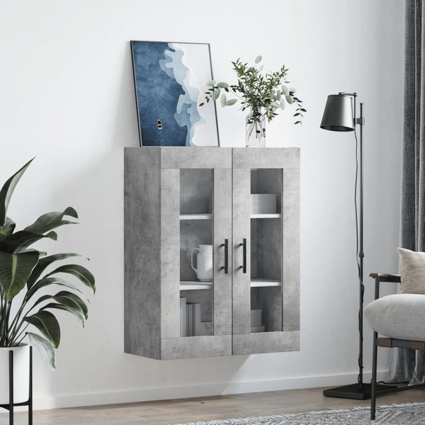 Betongrauer wandmontierter Schrank Jaxon 69,5x34x90cm