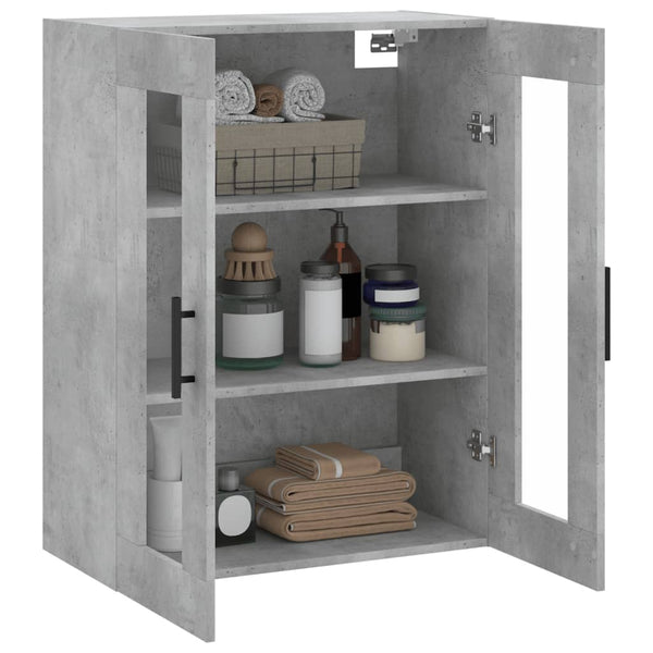 Betongrauer wandmontierter Schrank Jaxon 69,5x34x90cm