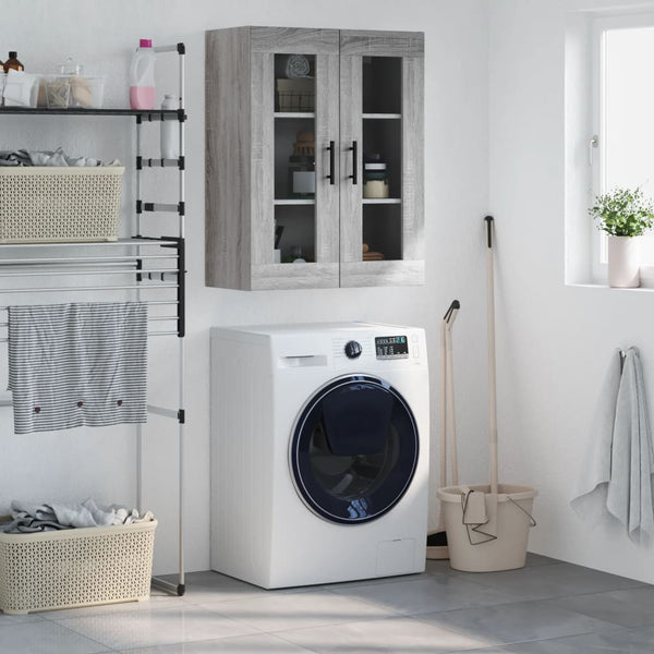 Grauer wandmontierbarer Schrank Jaxon 69,5x34x90cm (Sonoma)