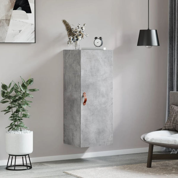 Betongrauer wandmontierter Schrank Tanjana 34,5x34x90cm