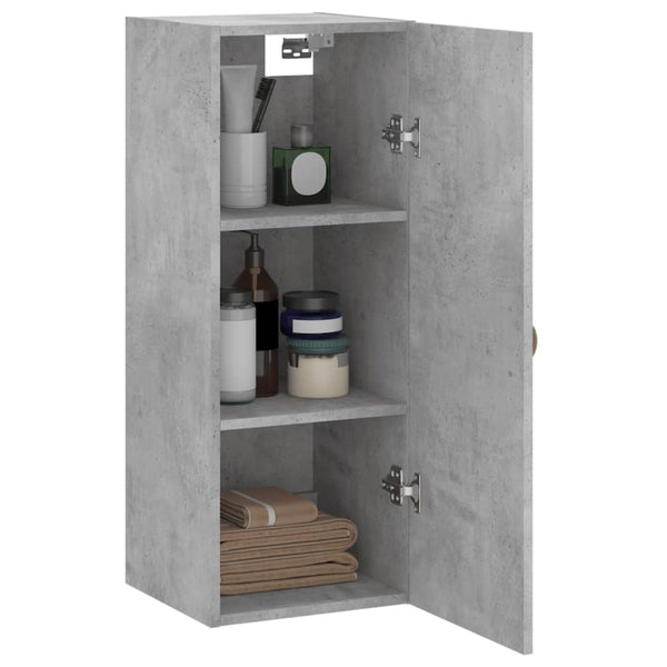 Betongrauer wandmontierter Schrank Tanjana 34,5x34x90cm