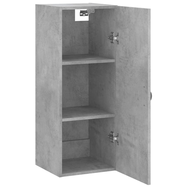 Betongrauer wandmontierter Schrank Tanjana 34,5x34x90cm