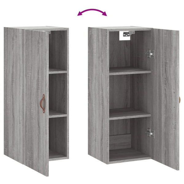 Grauer Wandschrank Tanjana 34,5x34x90cm (Sonoma)